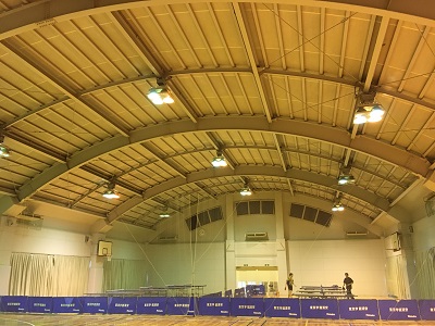 千葉県私立学校の体育館led化 日本製led照明 株式会社サンエスオプテック